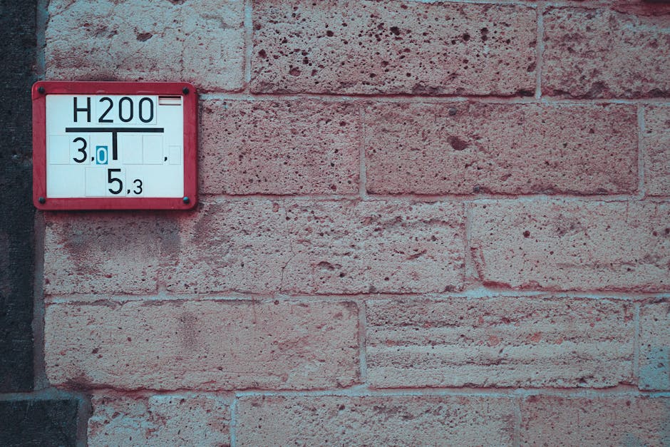 Metric sign with data